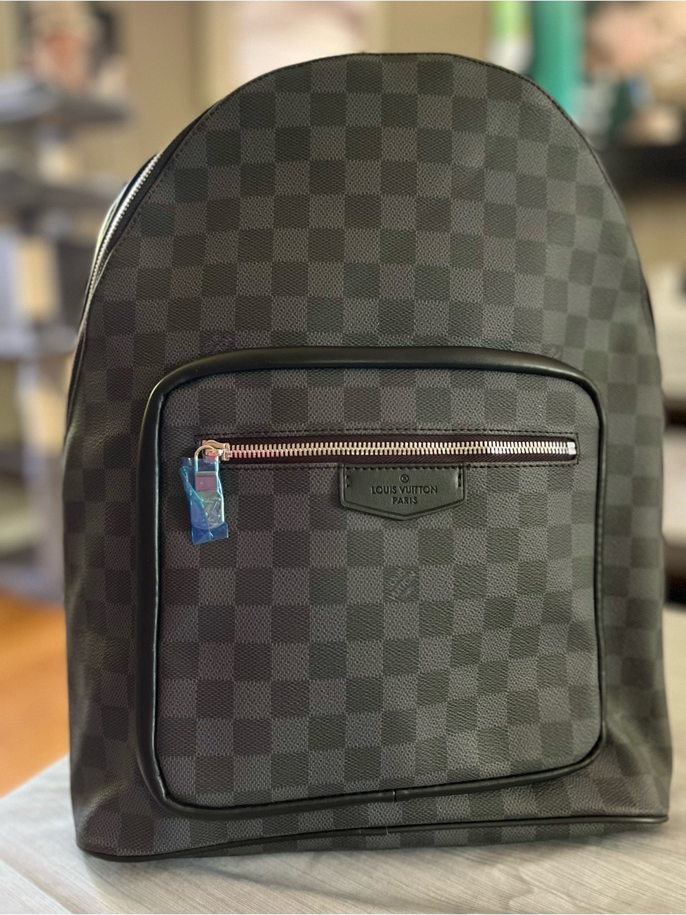 Louis Vuitton Black Damier Graphite Checker Backpack